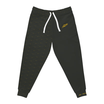 MAJBWR - Olive Athletic Joggers — Diamond Edition with Gold Crown Logo