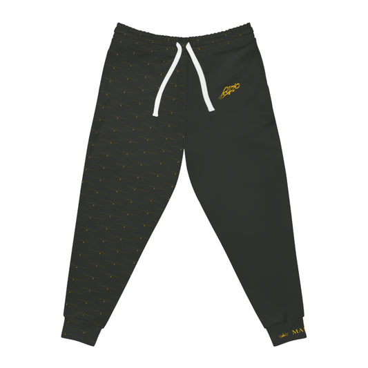 MAJBWR - Olive Athletic Joggers — Diamond Edition with Gold Crown Logo