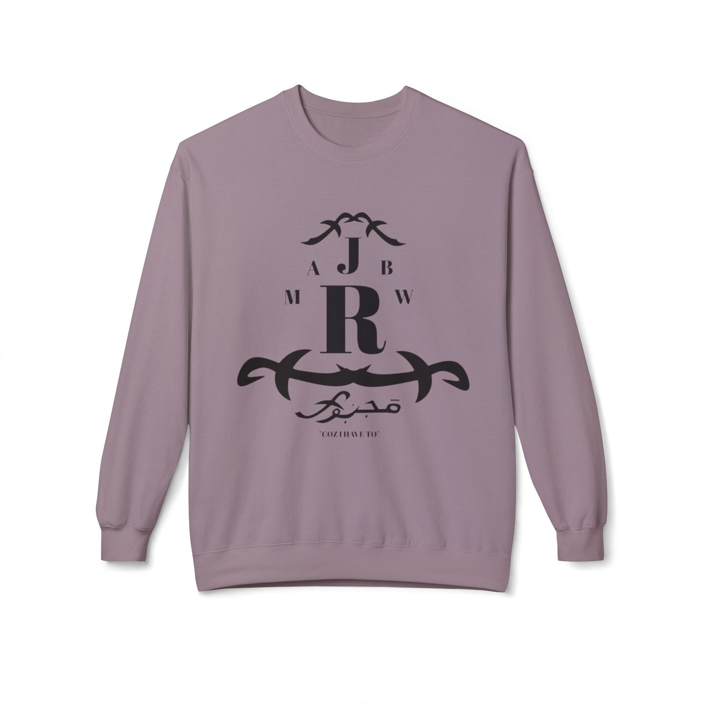MAJBWR - Monogram R Crewneck Sweatshirt — Elegant Black Crest Design