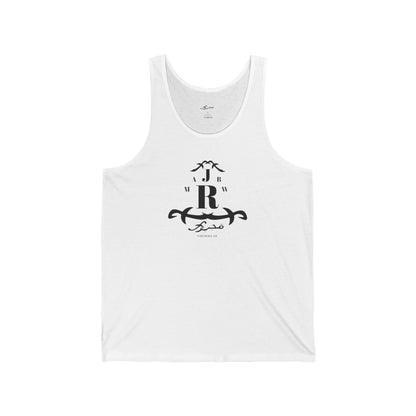 MAJBWR - Monogram 'R' Crest Tank Top — Minimalist Vintage Initial Athletic Jersey