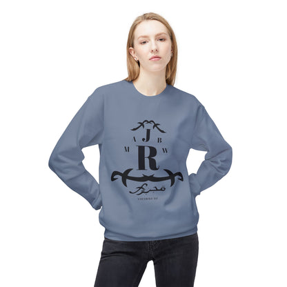 MAJBWR - Monogram R Crewneck Sweatshirt — Elegant Black Crest Design