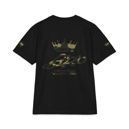 MAJBWR - Camo Black/Olive/Hunter Green Oversized Heavyweight T-Shirt