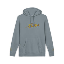 Vintage Olive Hoodie with Gold Script Logo