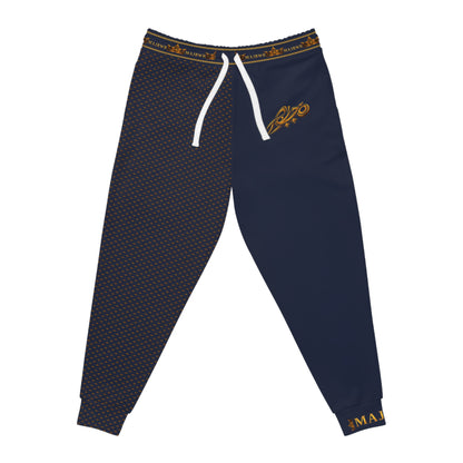MAJBWR - Navy Gold Split Crown Joggers — Royal Pattern Edition