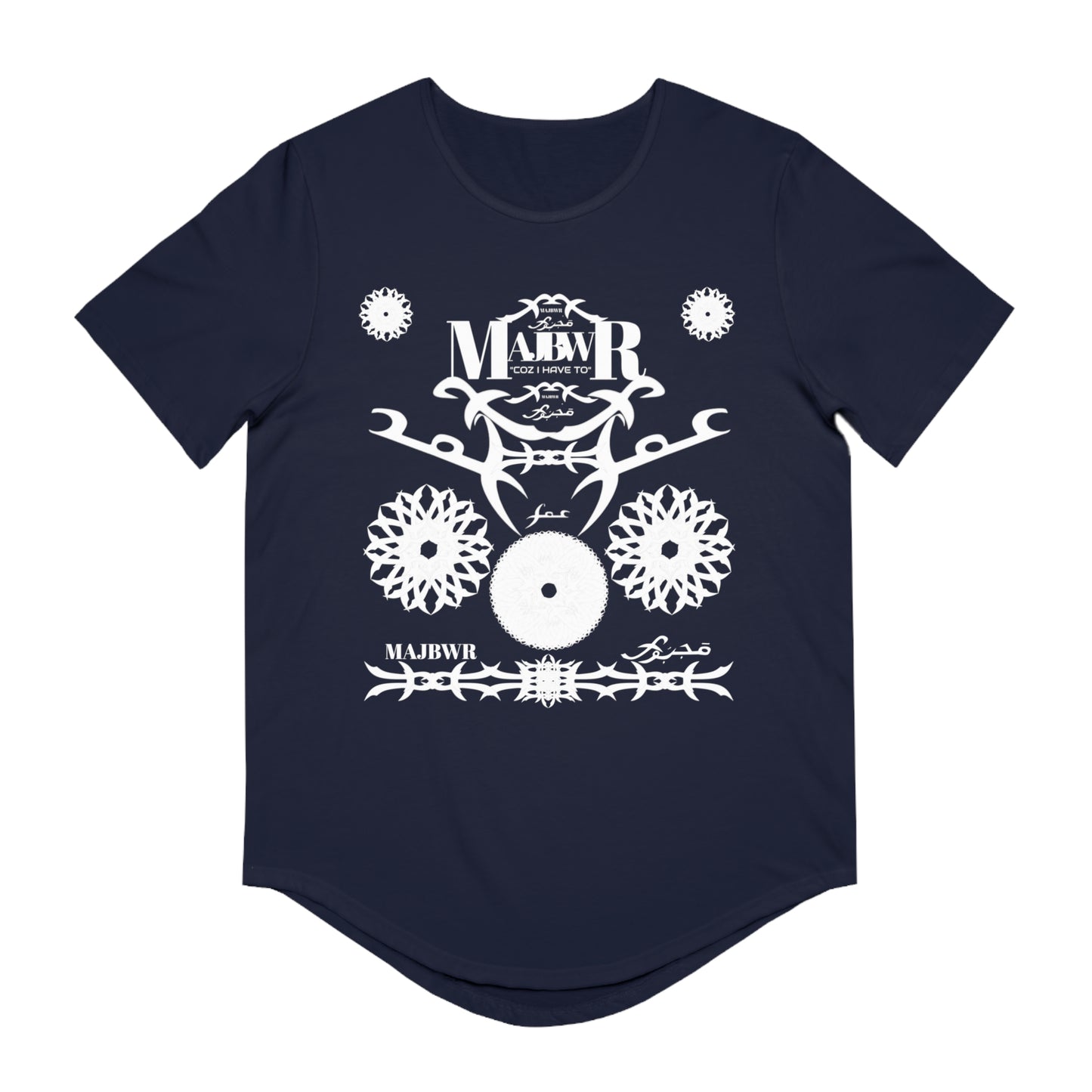 MAJBWR - "COZ I HAVE TO" Men's Jersey Tee — Curved Hem Casual Graphic T-Shirt