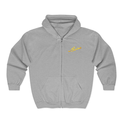 MAJBWR - Arabic Script Zip Hoodie — Gold "Majbwr" Crown Design (Coz I Have To)