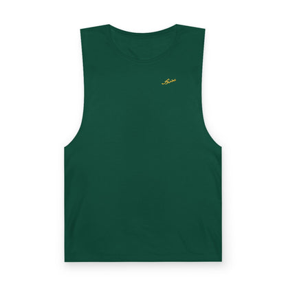 MAJBWR - Barnard Tank Top — Gold 'Majbwr' Crown Arabic Script (Coz I Have To)