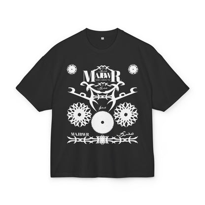 MAJBWR - Arabic Calligraphy Box Tee — ‘صبر’ Decorative Graphic Shirt