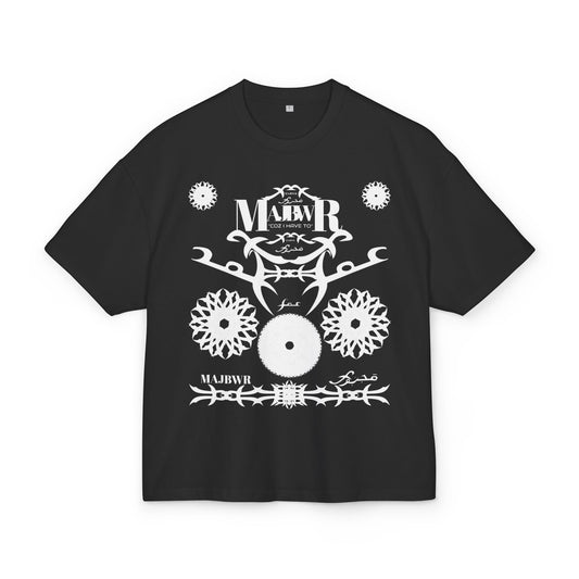 MAJBWR - Arabic Calligraphy Box Tee — ‘صبر’ Decorative Graphic Shirt