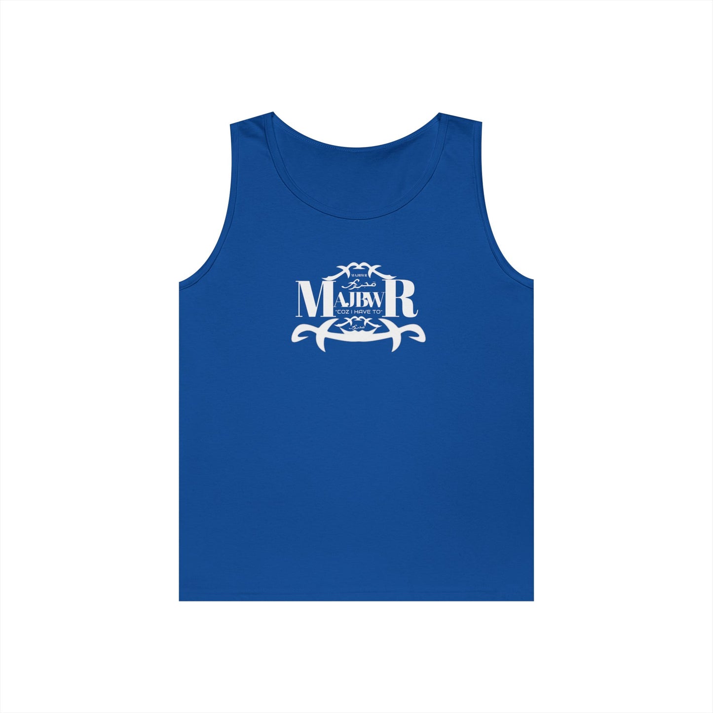 MAJBWR - Unisex Heavy Cotton Tank Top Left Right