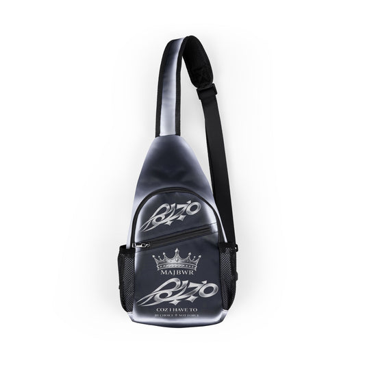 MAJBWR - Black Ghost Smoke White Crown Chest Bag —  AOP