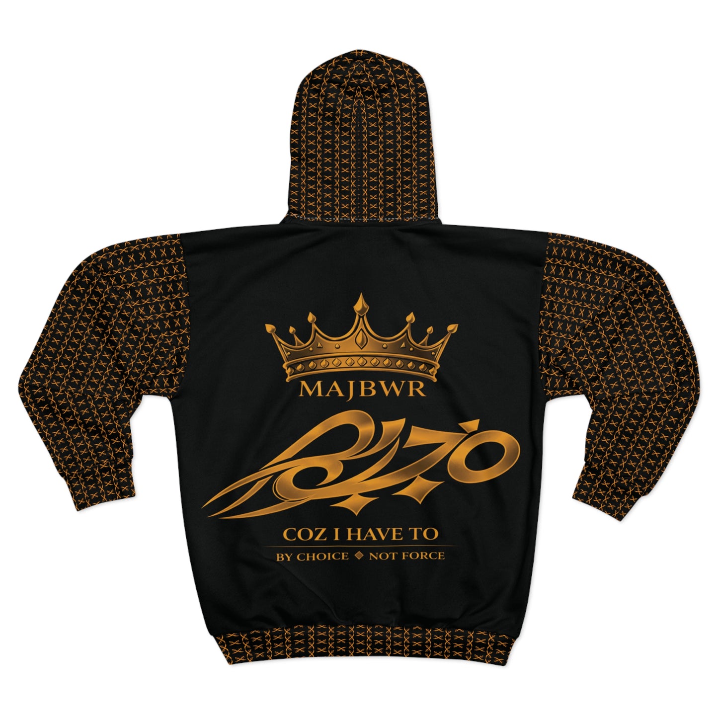 MAJBWR - Street King Black & Gold Zip Hoodie — Regulate