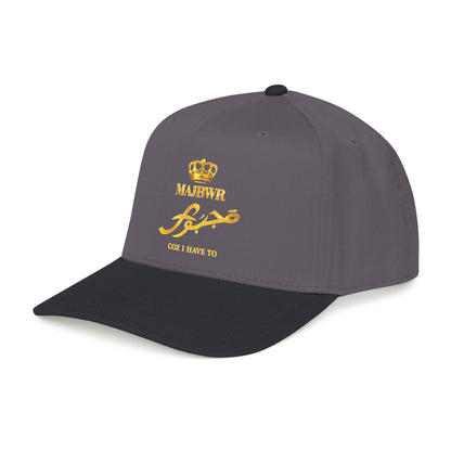 MAJBWR - Gold King Crown Mid Profile Baseball Cap — Embroidered Hat