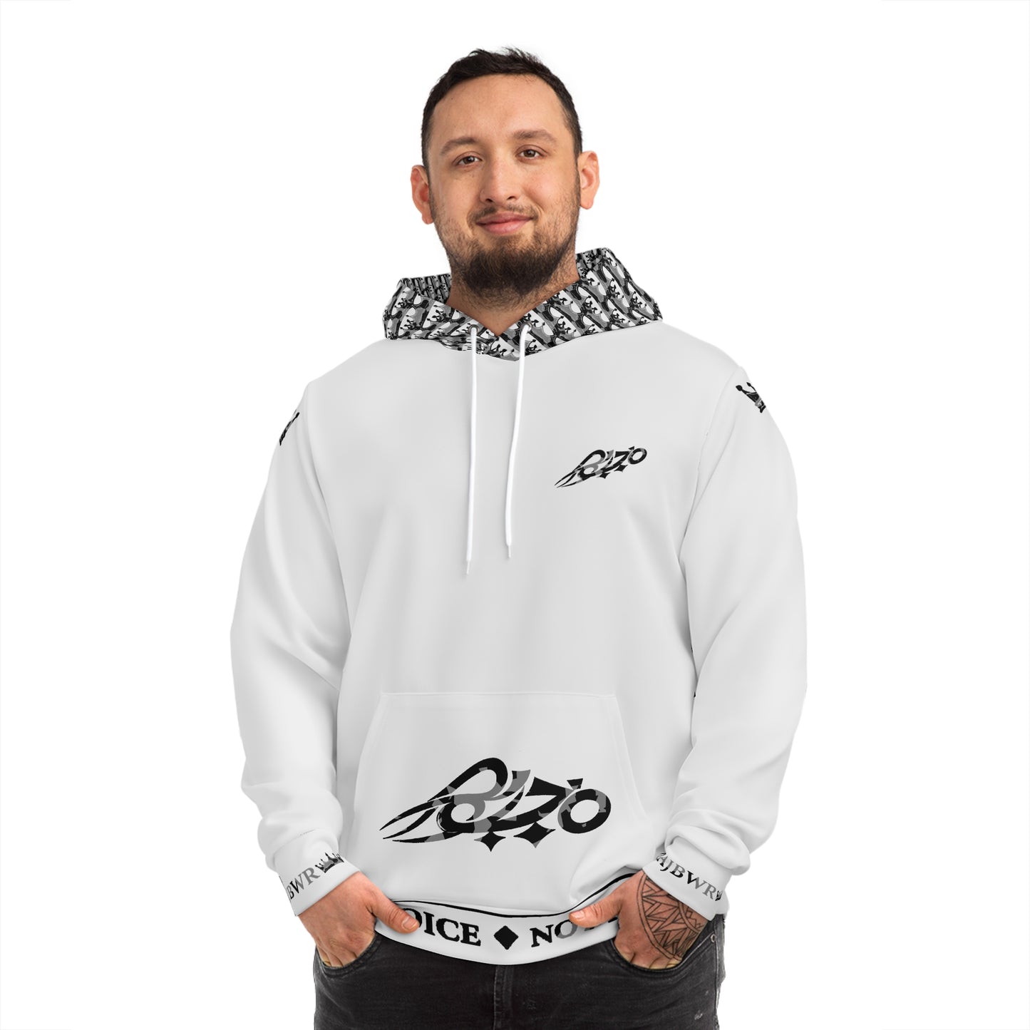 MAJBWR - Camo Crown White Hooodie