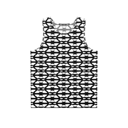 MAJBWR - Geometric Black & White All-Over Print Tank Top