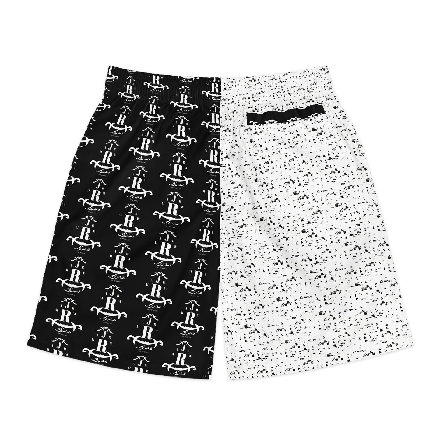 MAJBWR - Men's Black Tribal Graphic Jogger Shorts — 'Coz I Have To' Casual Streetwear
