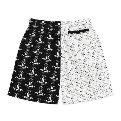 MAJBWR - Men's Black Tribal Graphic Jogger Shorts — 'Coz I Have To' Casual Streetwear