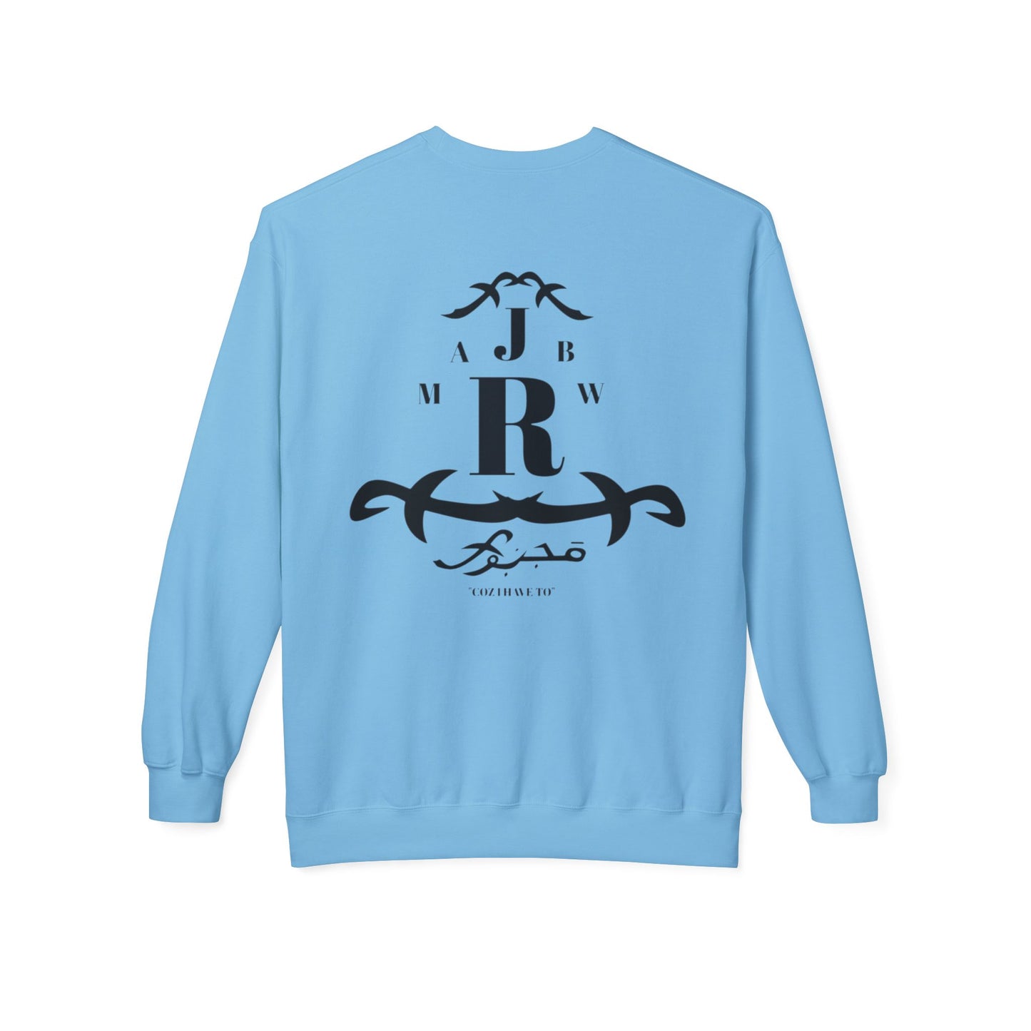 MAJBWR - Monogram R Crewneck Sweatshirt — Elegant Black Crest Design