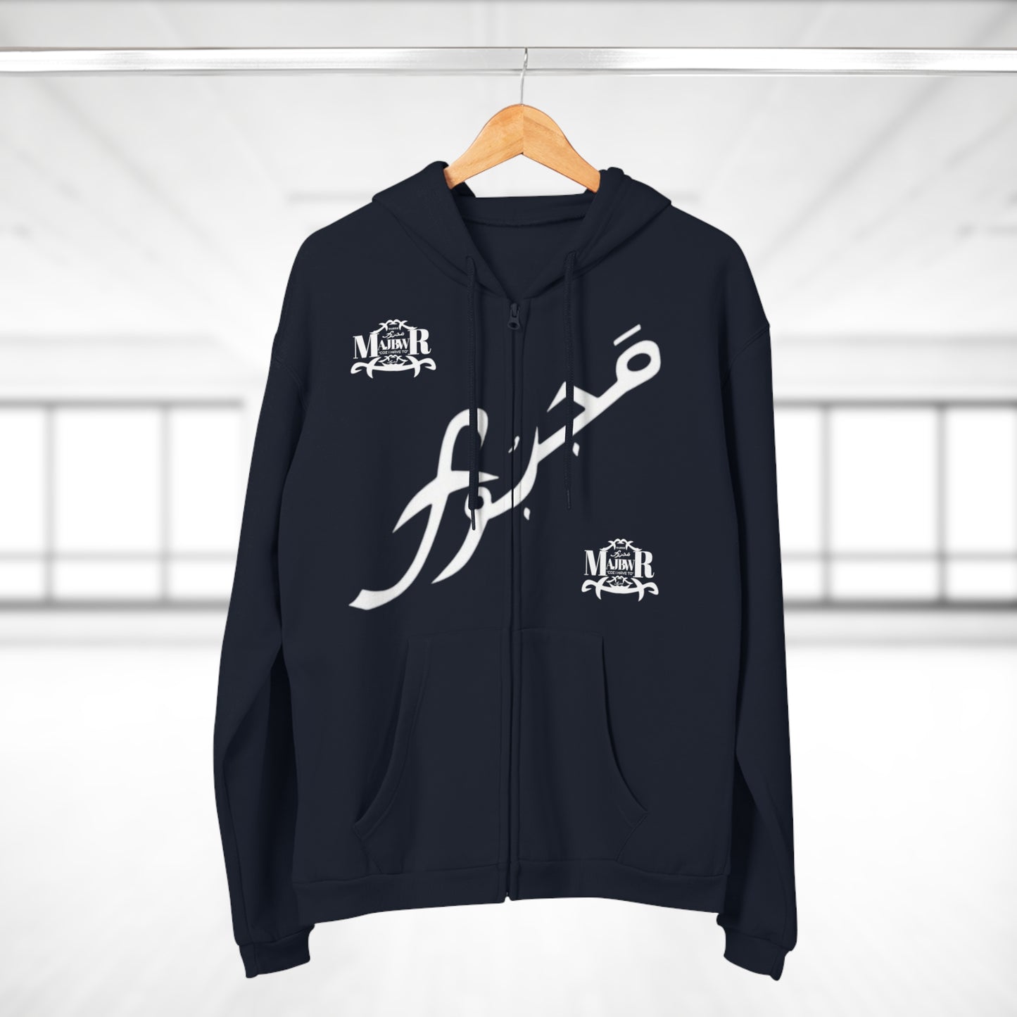 MAJBWR -  Graphic Hooded Zip Sweatshirt 100%