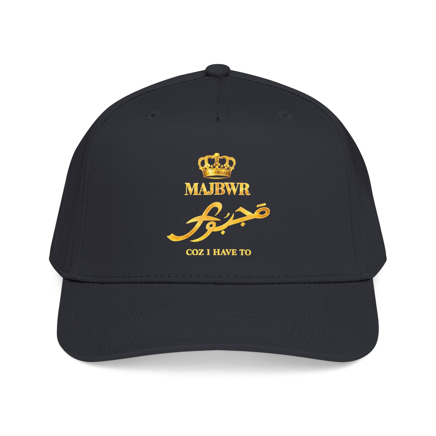 MAJBWR - Gold King Crown Mid Profile Baseball Cap — Embroidered Hat