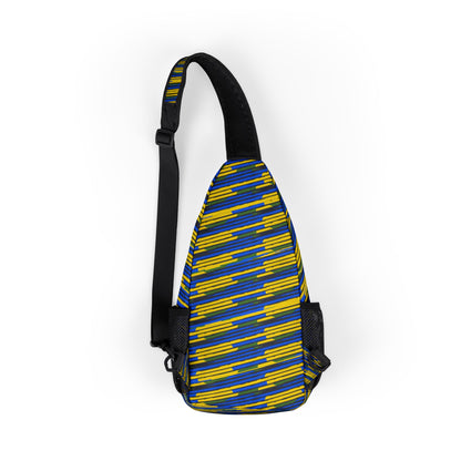 MAJBWR  - Camo Crown Sling Chest Bag —Designer Stripe Pattern