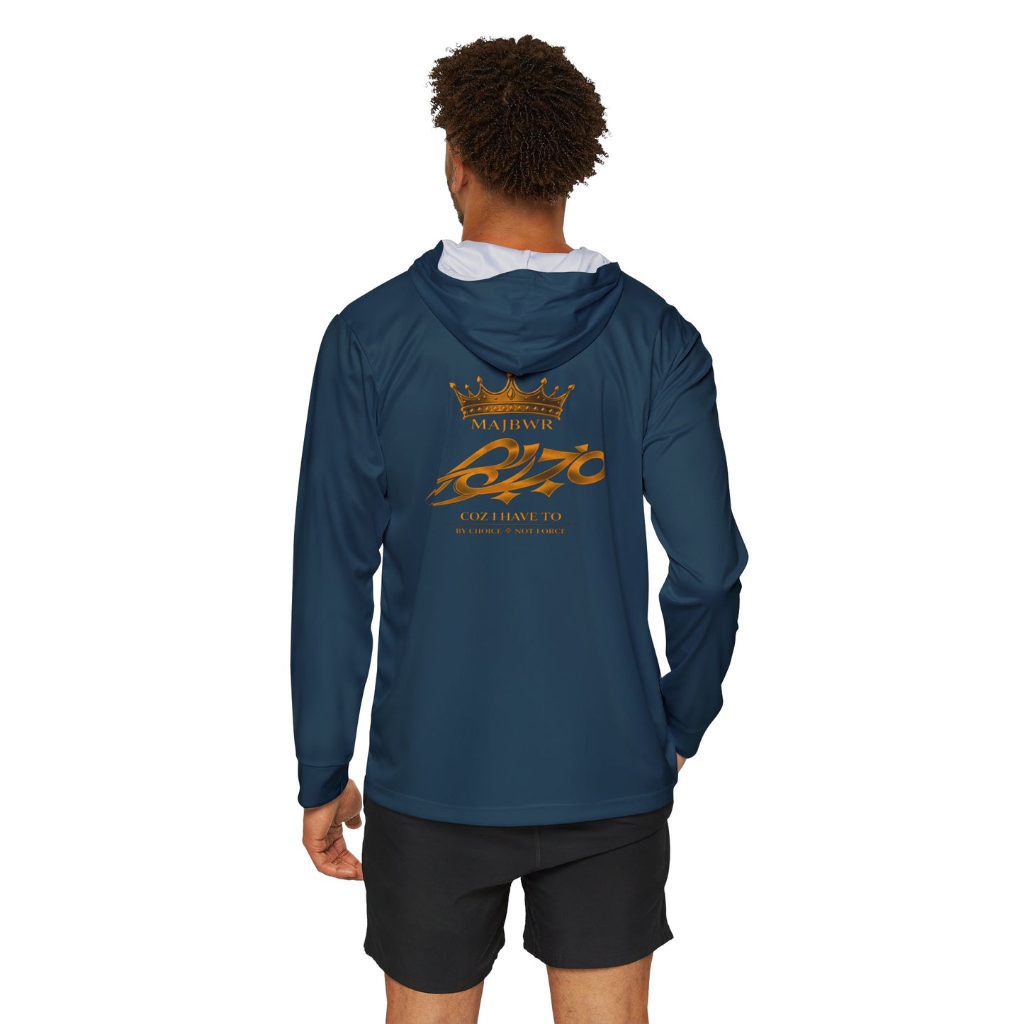 MAJBWR - Teal & Gold Men's Sports Warmup Athletic Hoodie