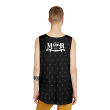 MAJBWR - Stylish Men's Tank Top Black Front On Back AOP Back