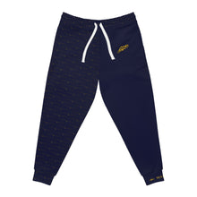 MAJBWR - Navy Athletic Joggers with Gold Crown Logo — Diamond Edition