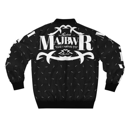 MAJBWR -  "Bomber Jacket AOP Black"