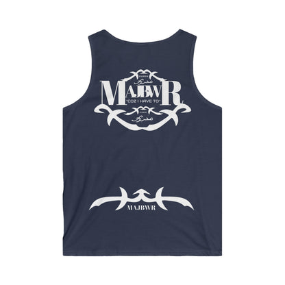 MAJBWR- Logo Tank Top — Men’s Arabic Script Graphic Tank