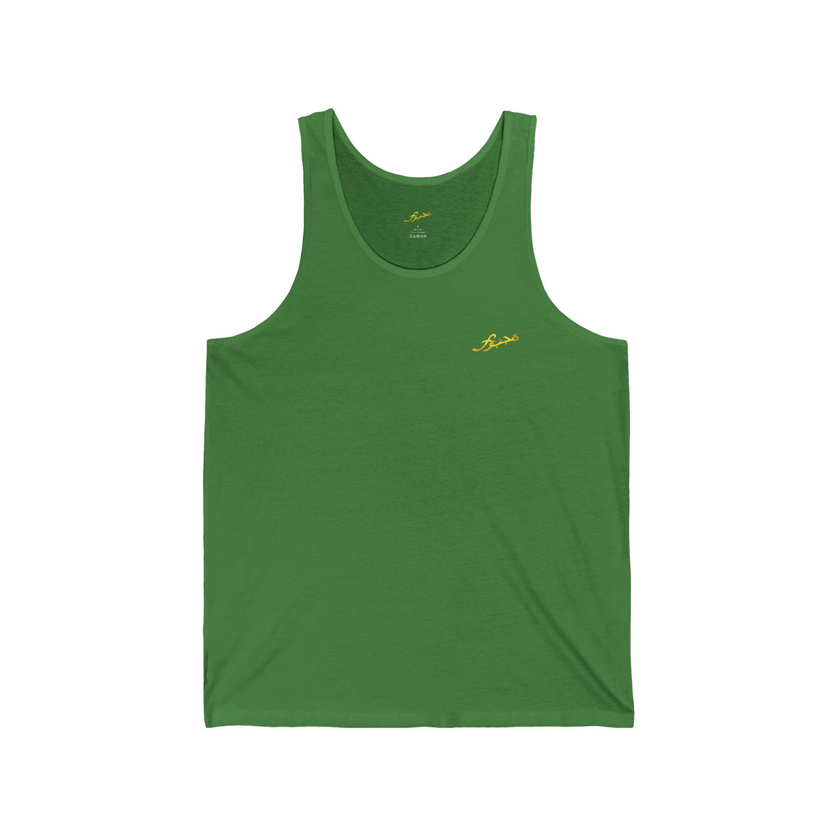 MAJBWR - Gold King Crown Script Tank Top — Arabic Calligraphy Crown Design