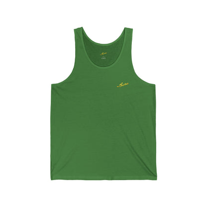 MAJBWR - Gold King Crown Script Tank Top — Arabic Calligraphy Crown Design