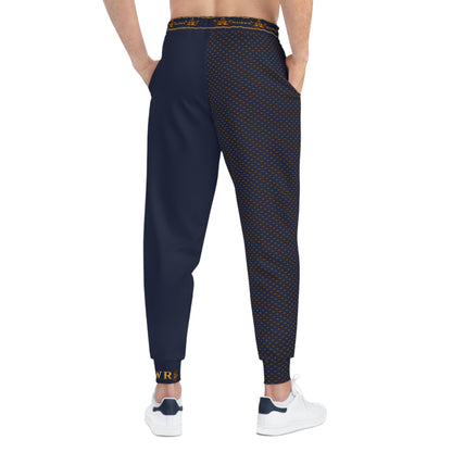 MAJBWR - Navy Gold Split Crown Joggers — Royal Pattern Edition