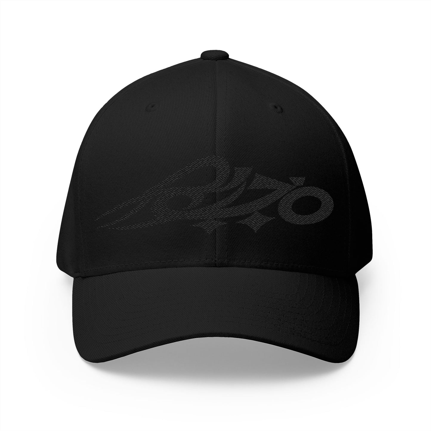 MAJBWR - Crown Skull Embroidered Cap — Black on Black Closed-Back Lmtd Edtn.