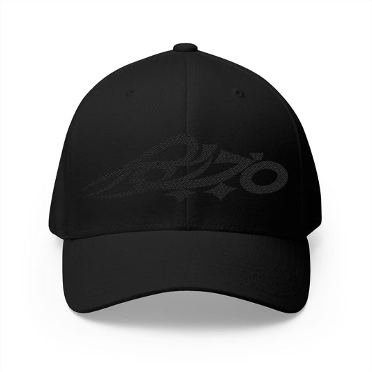 MAJBWR - Crown Skull Embroidered Cap — Black on Black Closed-Back Lmtd Edtn.