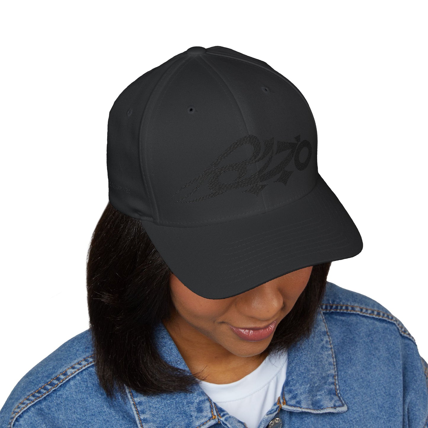 MAJBWR - Crown Skull Embroidered Cap — Black on Black Closed-Back Lmtd Edtn.