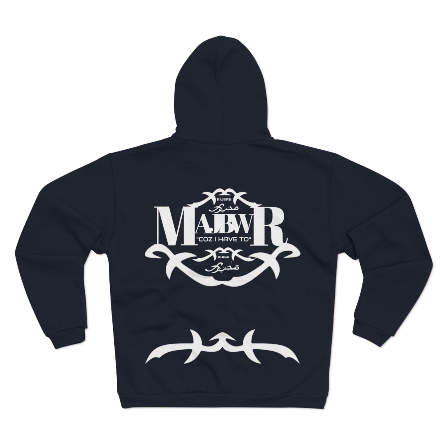 MAJBWR -  Graphic Hooded Zip Sweatshirt 100%