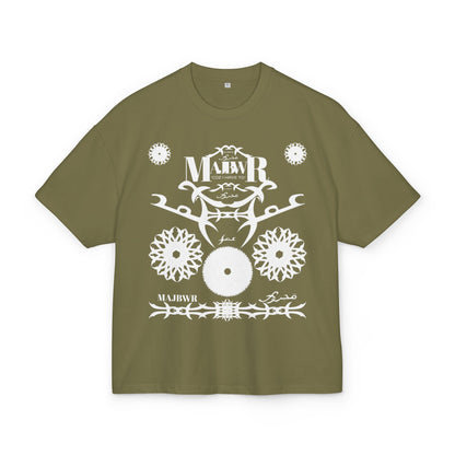 MAJBWR - Arabic Calligraphy Box Tee — ‘صبر’ Decorative Graphic Shirt