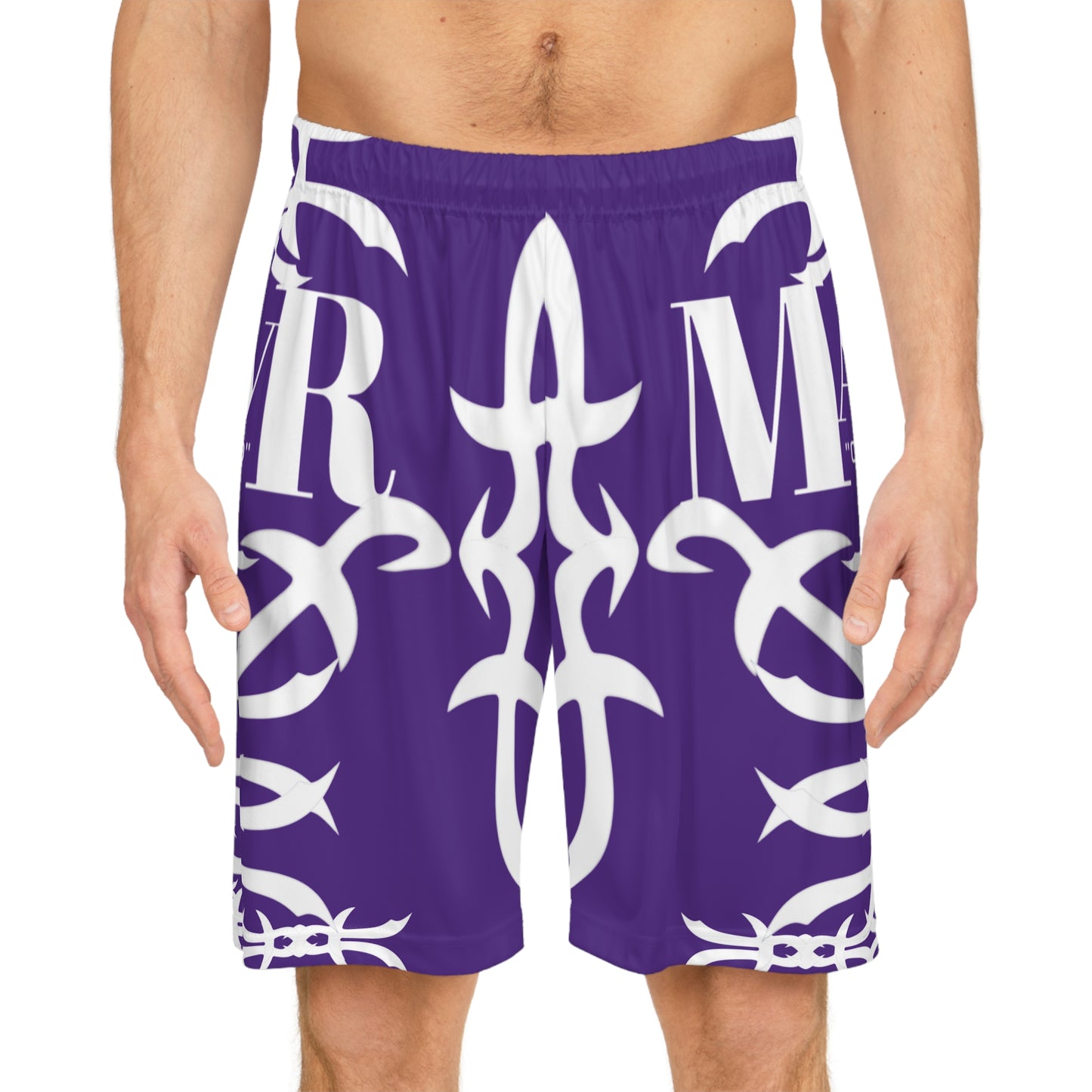 MAJBWR - Purple Basketball Shorts — AOP Athletic Shorts