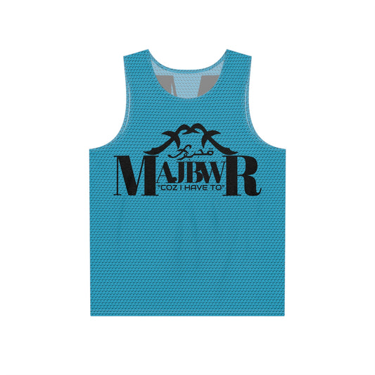 MAJBWR - Stylish Men's Tank Top Turquoise  (AOP) All Over Print