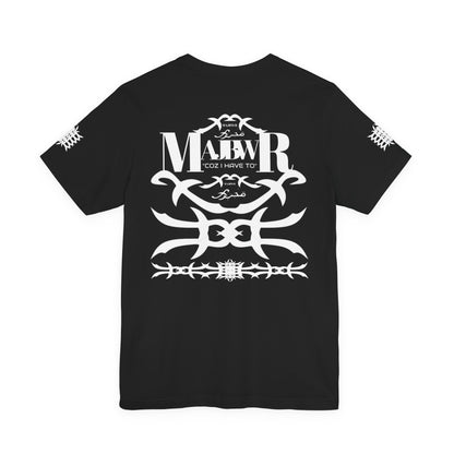 MAJBWR - Arabic Script Barbed Wire Tee — 'مجبور' Graphic T‑Shirt