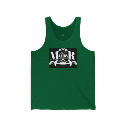 MAJBWR - Vintage Logo Tank Top — Graphic White Jersey Tank