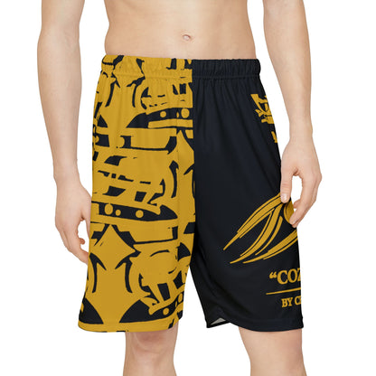 MAJBWR - All Eyes On Me Black & Gold Men’s Athletic Shorts