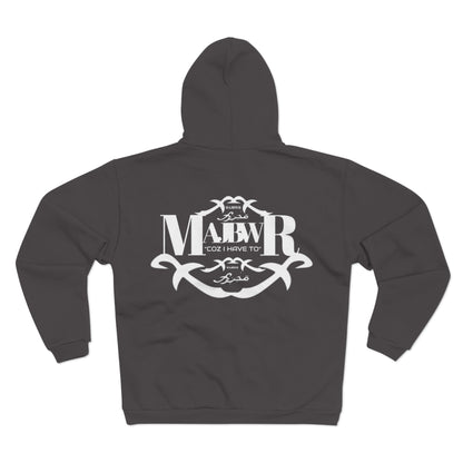 MAJBWR -  Graphic Hooded Zip Sweatshirt