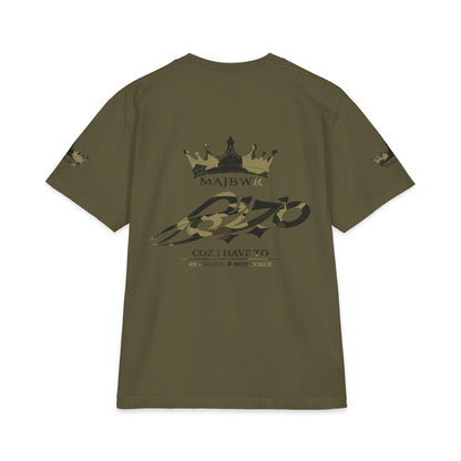 MAJBWR - Camo Black/Olive/Hunter Green Oversized Heavyweight T-Shirt