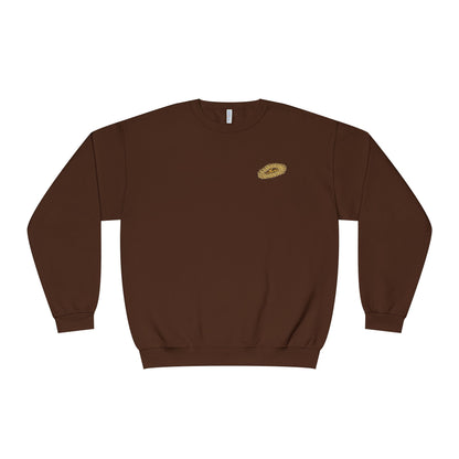 MAJBWR - Gold Crown Crewneck Sweatshirt — Arabic Script Graphic