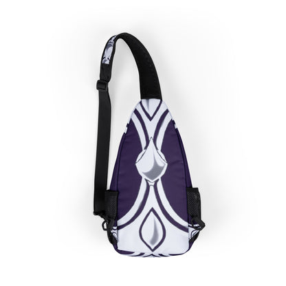 MAJBWR - Purple Ghost White Crown Chest Bag — AOP One Condition