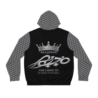 MAJBWR - Black Ghost White Crown Hoodie — Limited Edition Full-Zip