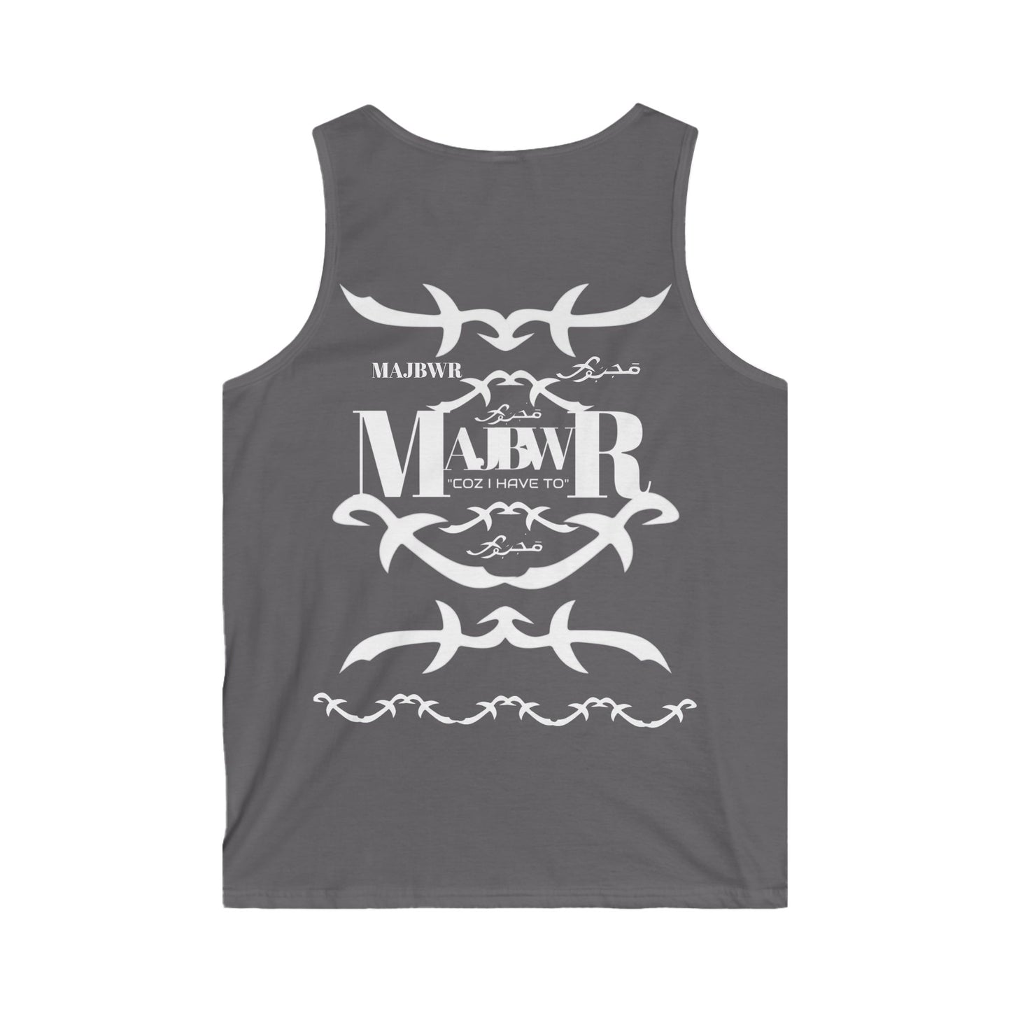 MAJBWR -Tribal Logo Tank Top — Men's Graphic Fitness Tank