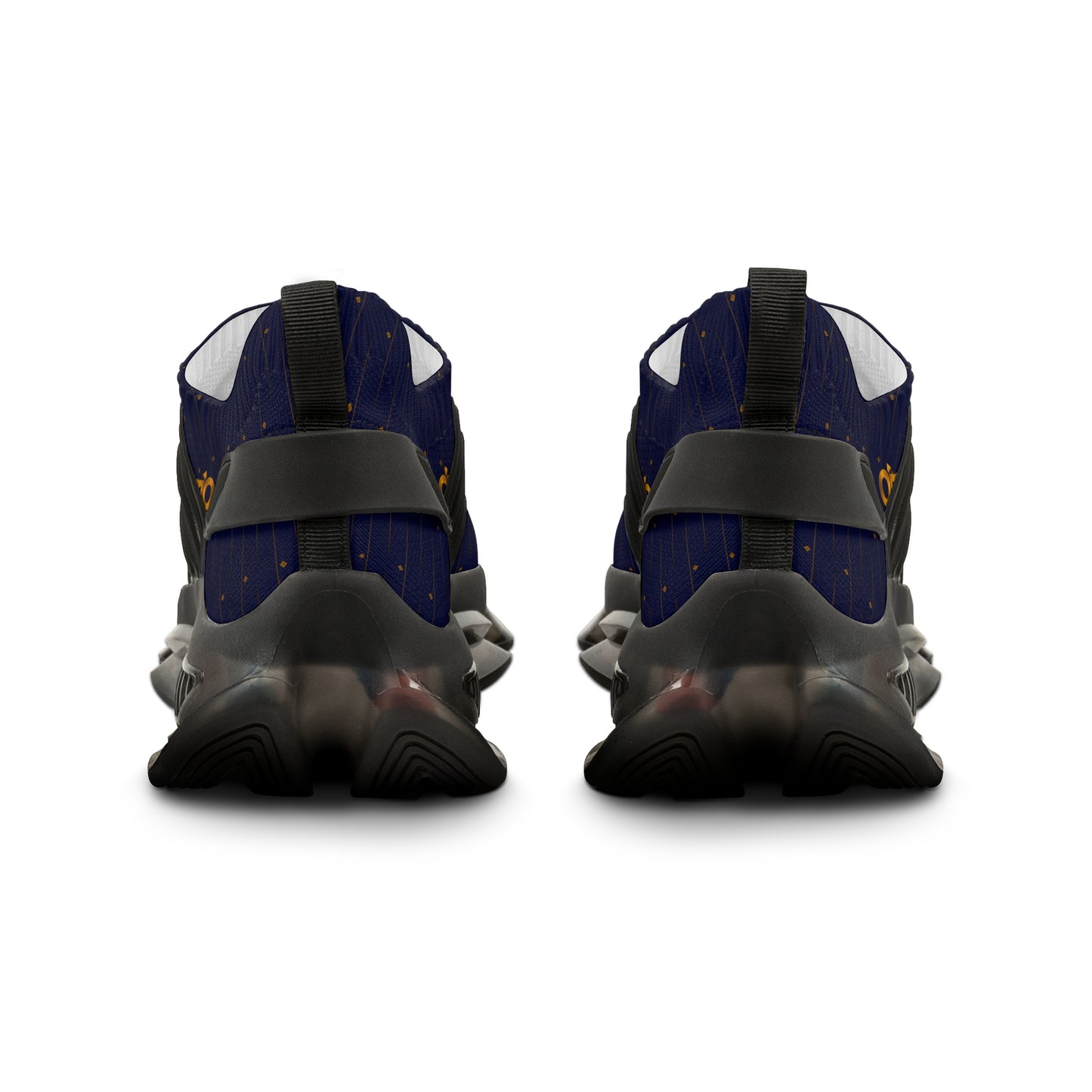 MAJBWR - Men's Crown Royal Navy & Gold Mesh Sneakers — Diamond Edition